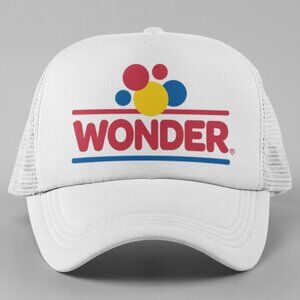 NEW Wonder Bread Foam Trucker Snapback Hat WHITE